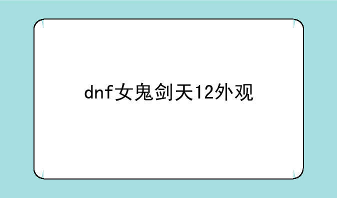 dnf女鬼剑天12外观