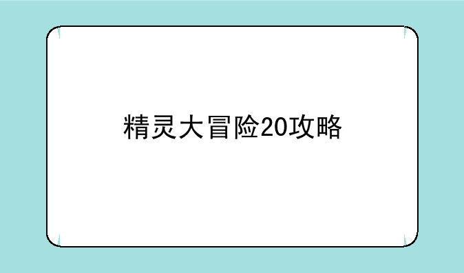 精灵大冒险20攻略