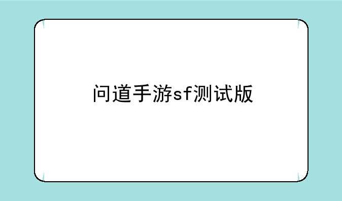 问道手游sf测试版