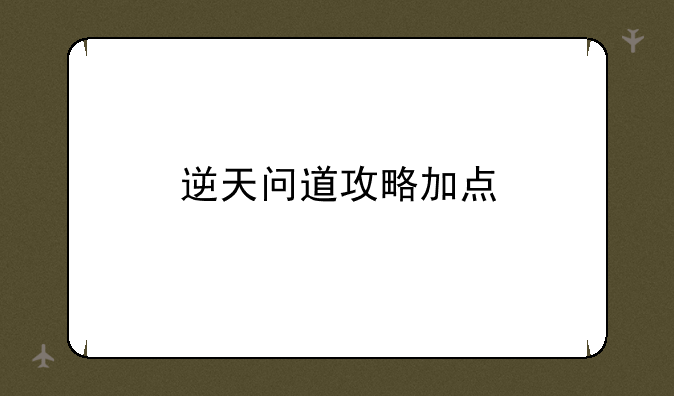 逆天问道攻略加点