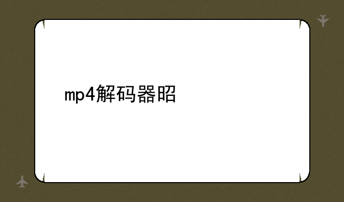 mp4解码器是什么