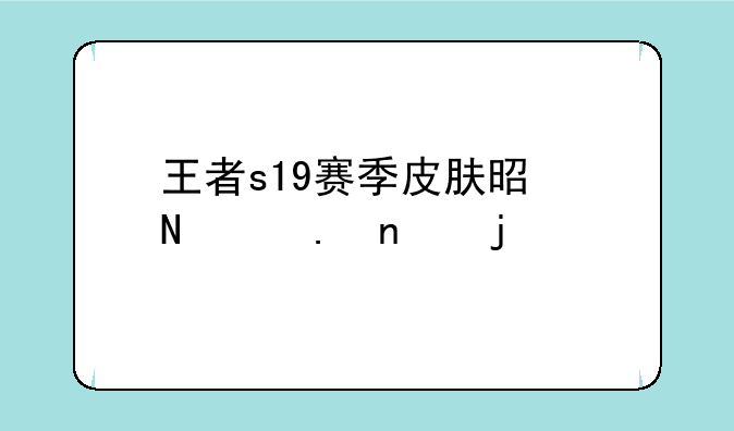 王者s19赛季皮肤是哪个英雄的