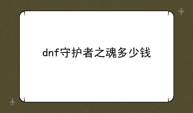 dnf守护者之魂多少钱