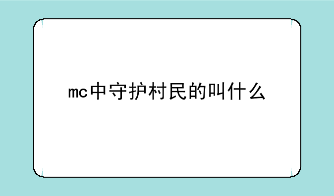 mc中守护村民的叫什么