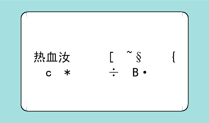 热血江湖韩飞官技能搭配