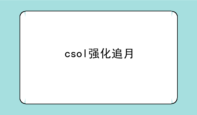 csol强化追月