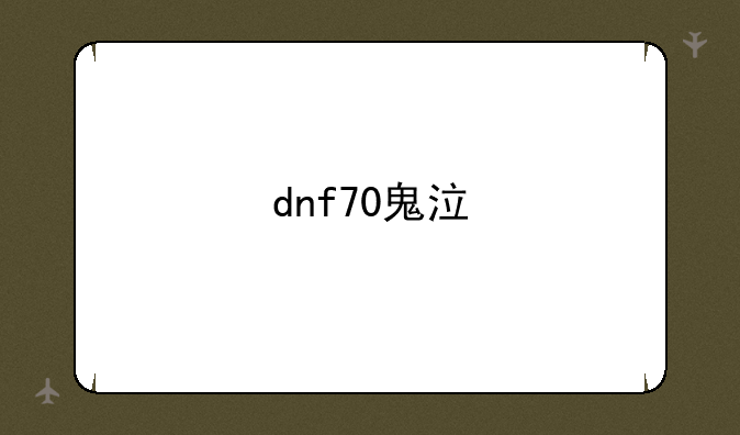 dnf70鬼泣