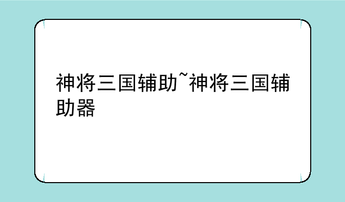 神将三国辅助~神将三国辅助器